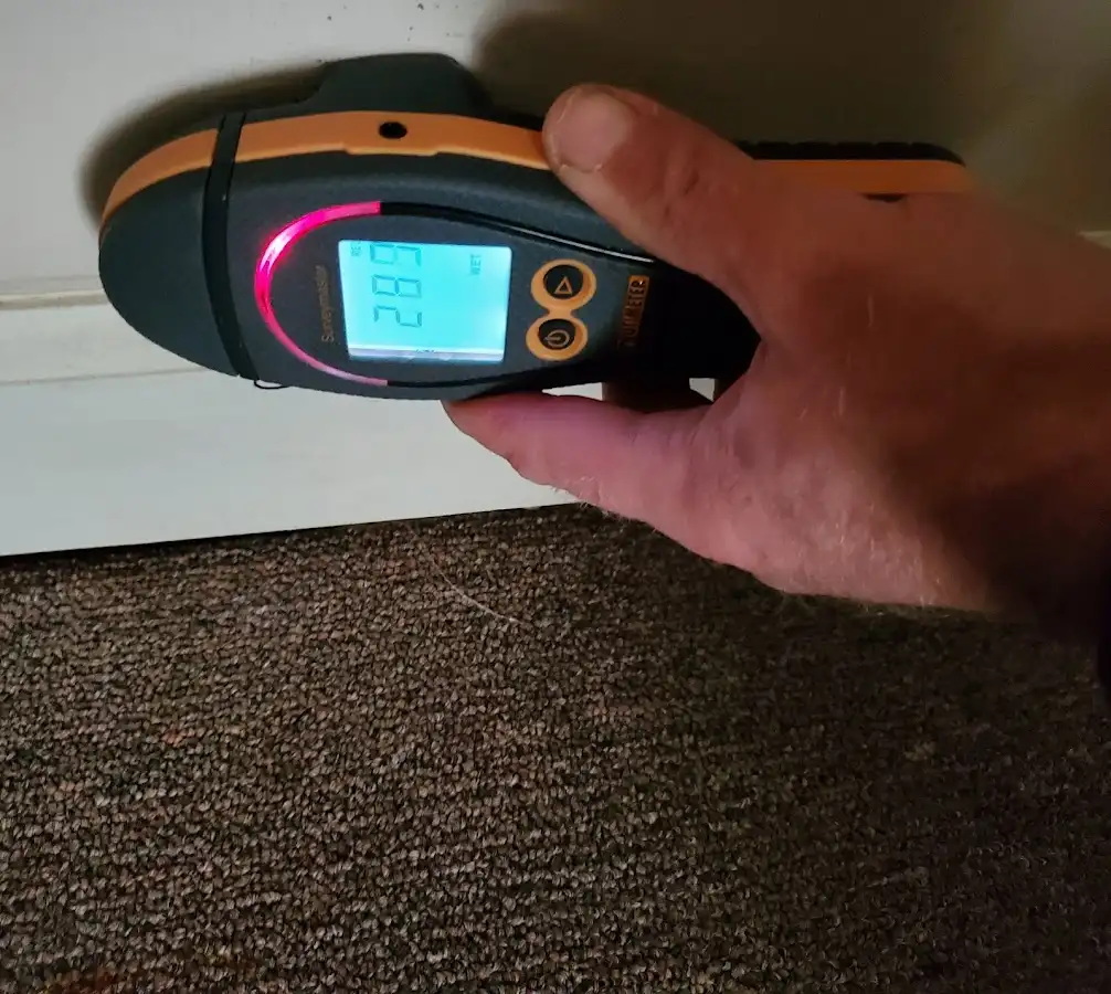 Moisture detection at baseboard during Sewage Cleanup & Sanitation in Twin Falls